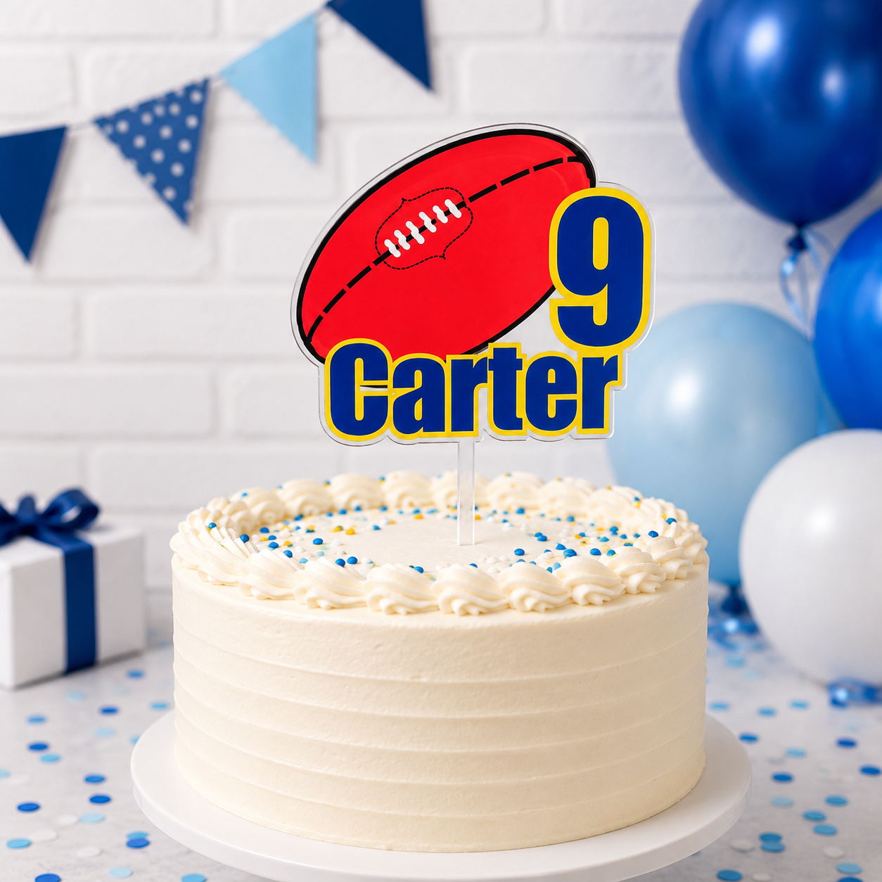 Football Cake Topper