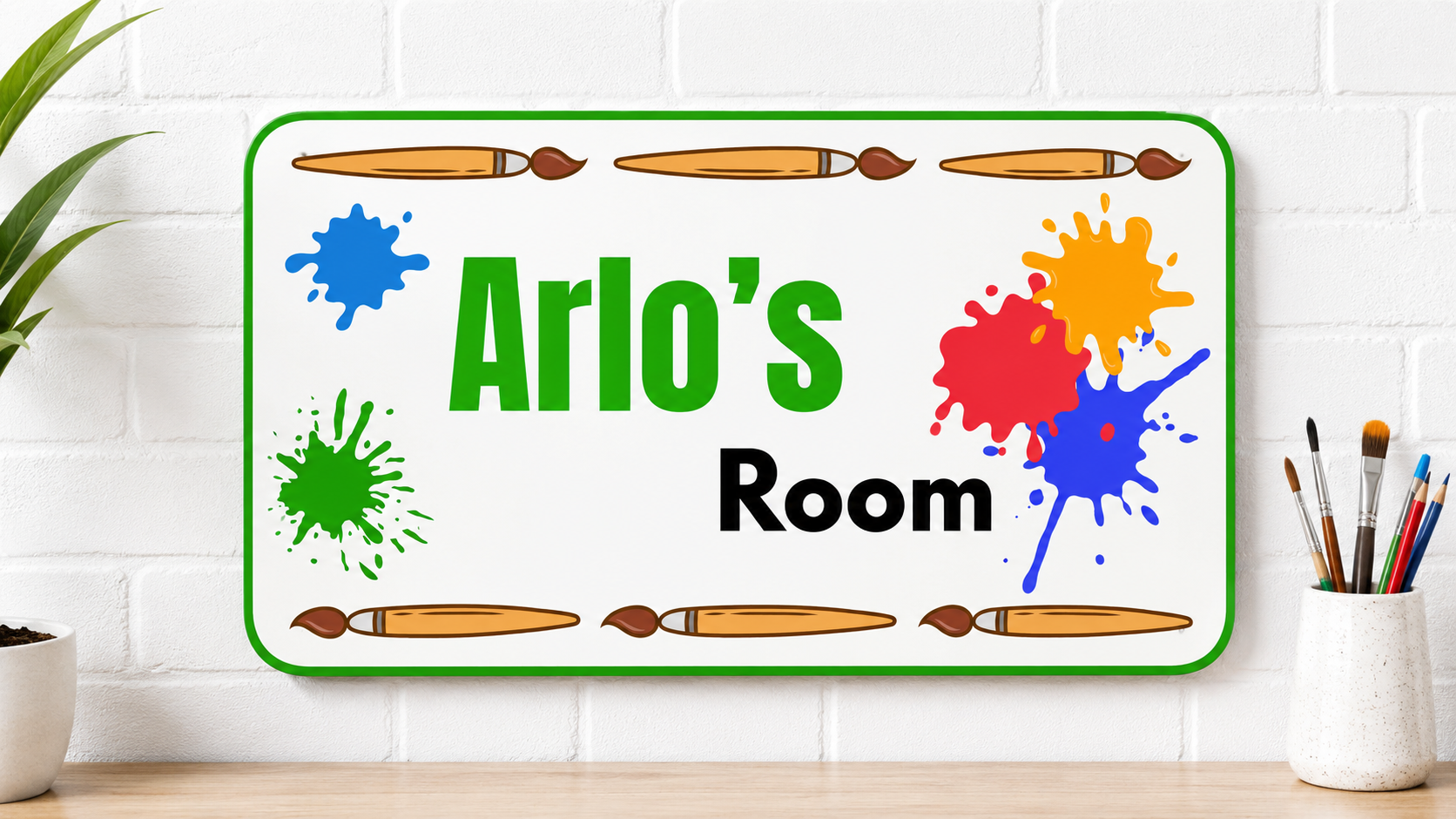 Bedroom Door Sign - Art