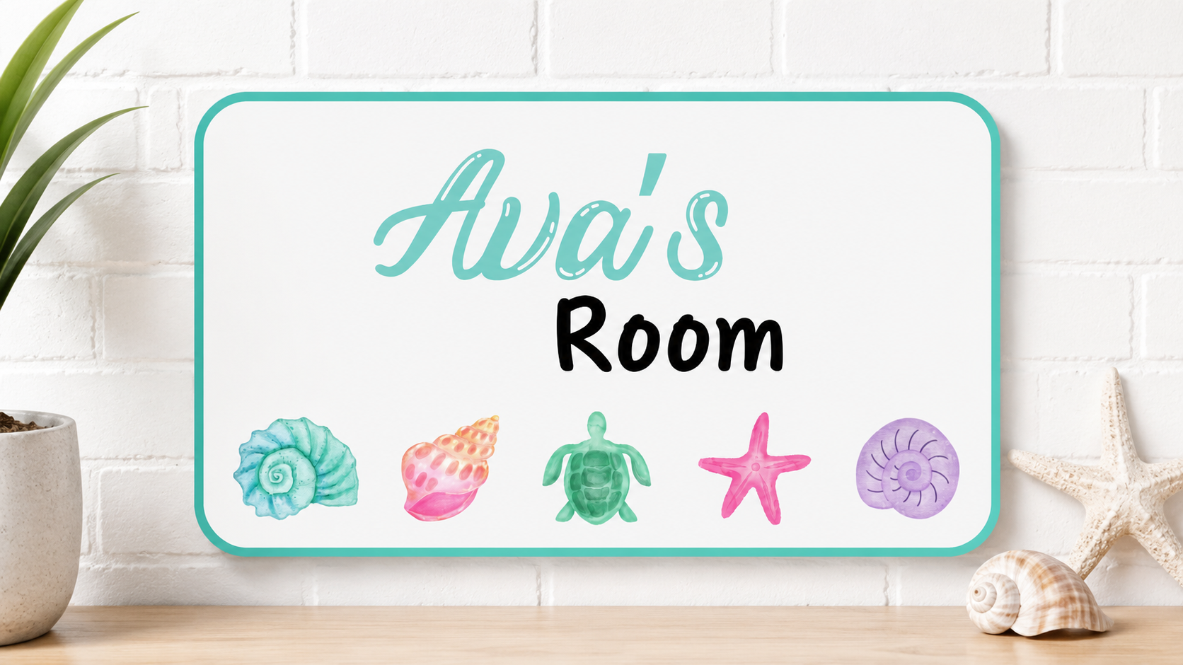 Bedroom Door Sign - Beach