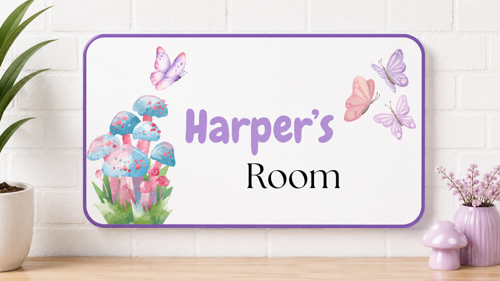 Bedroom Door Sign - Butterfly
