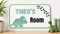 Bedroom Door Sign - Dinosaur