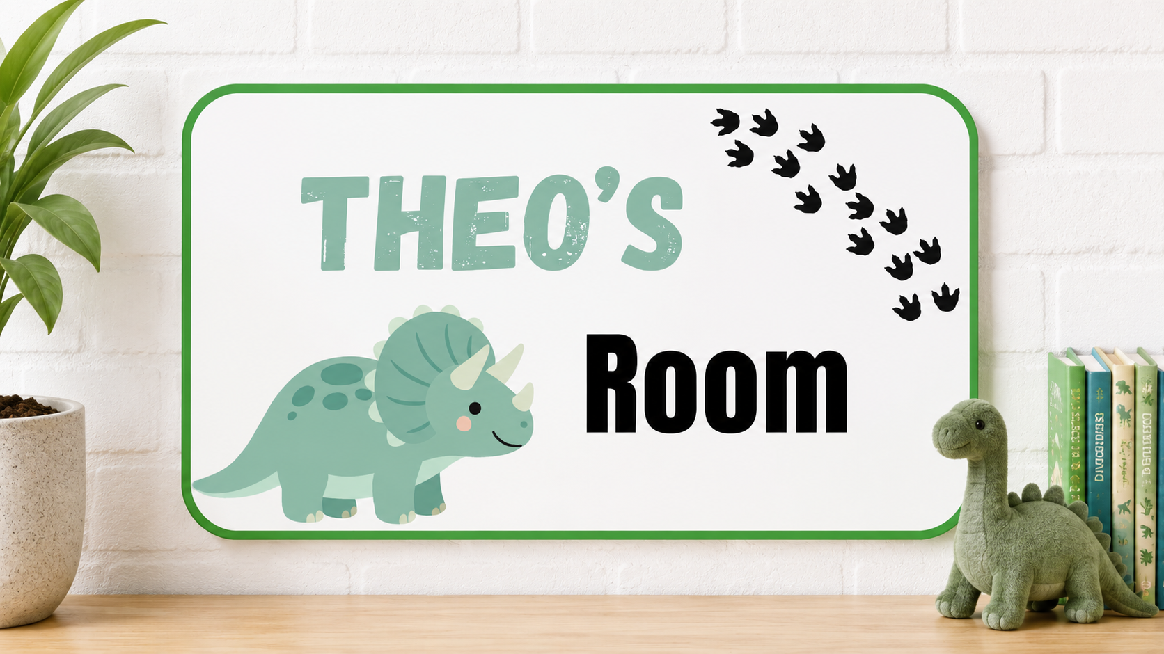 Bedroom Door Sign - Dinosaur