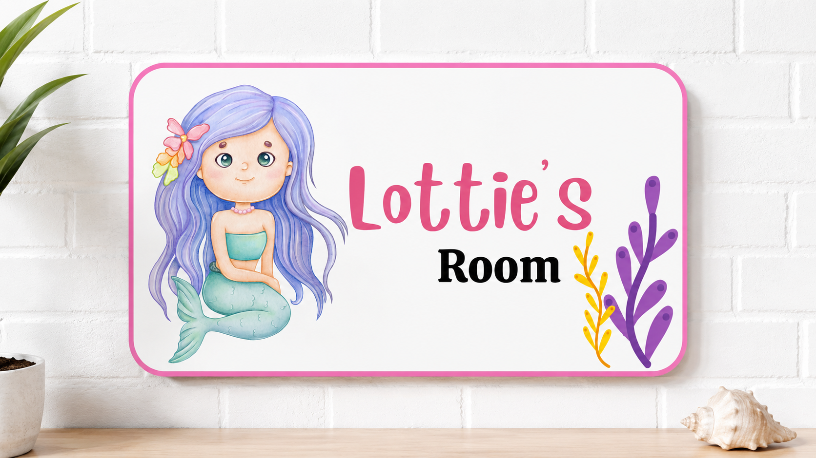 Bedroom Door Sign - Mermaid