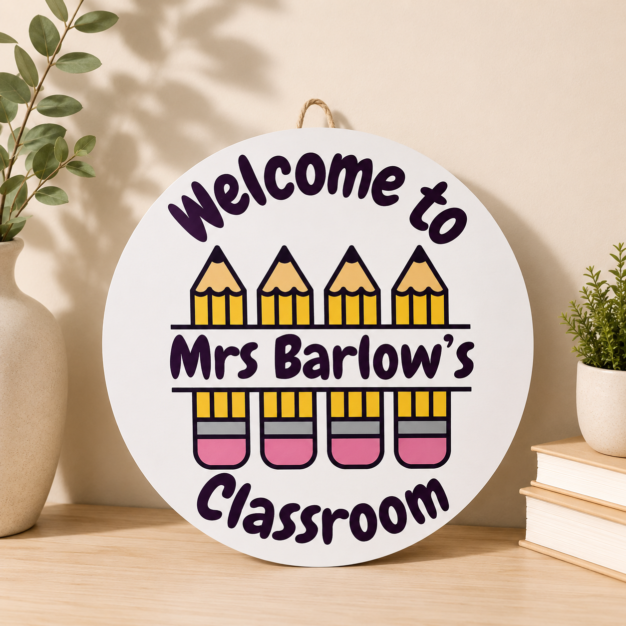 Classroom Door Sign - Pencils