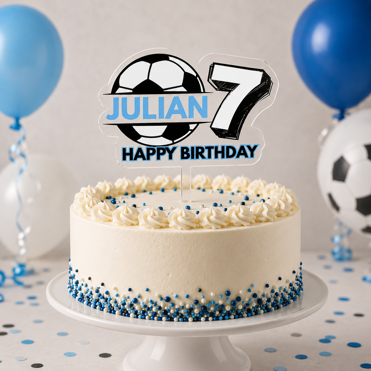 Soccer Cake Topper