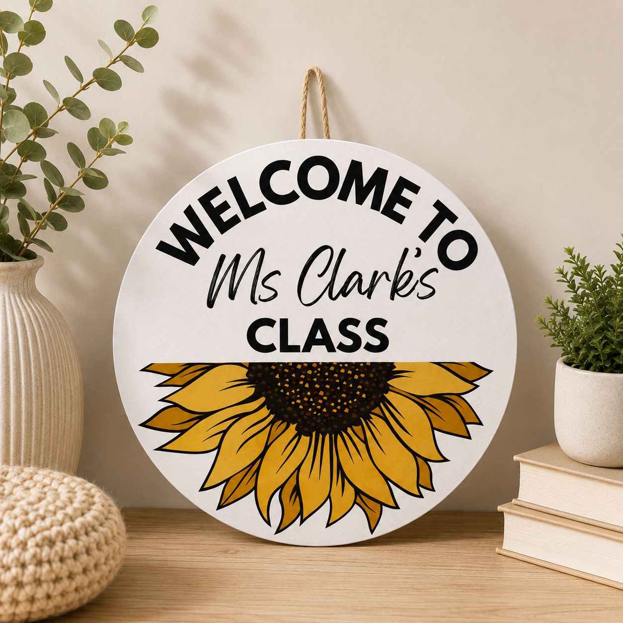 Classroom Door Sign - Sunflower